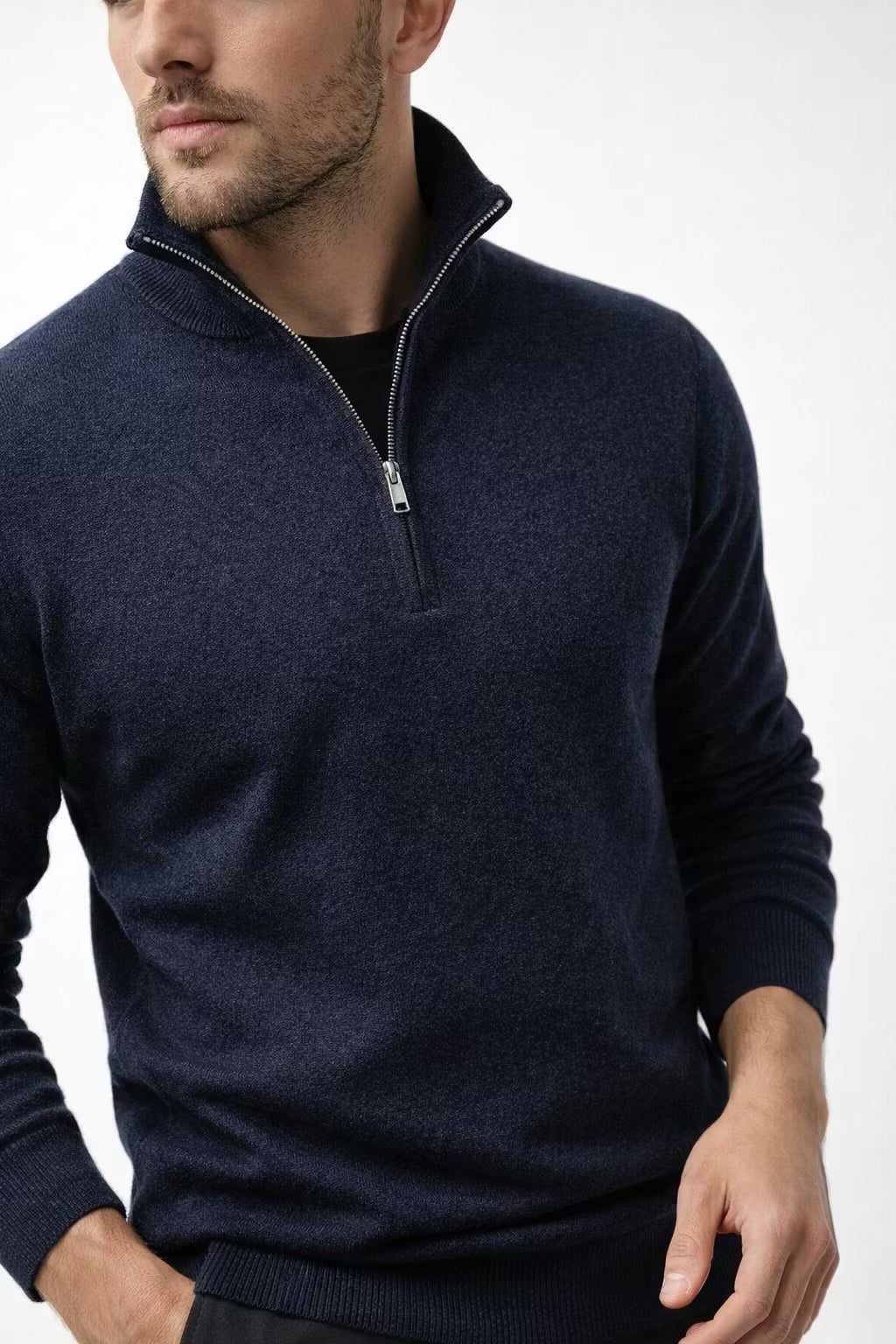 Half-Zip Knit Jumper for Men - View 4