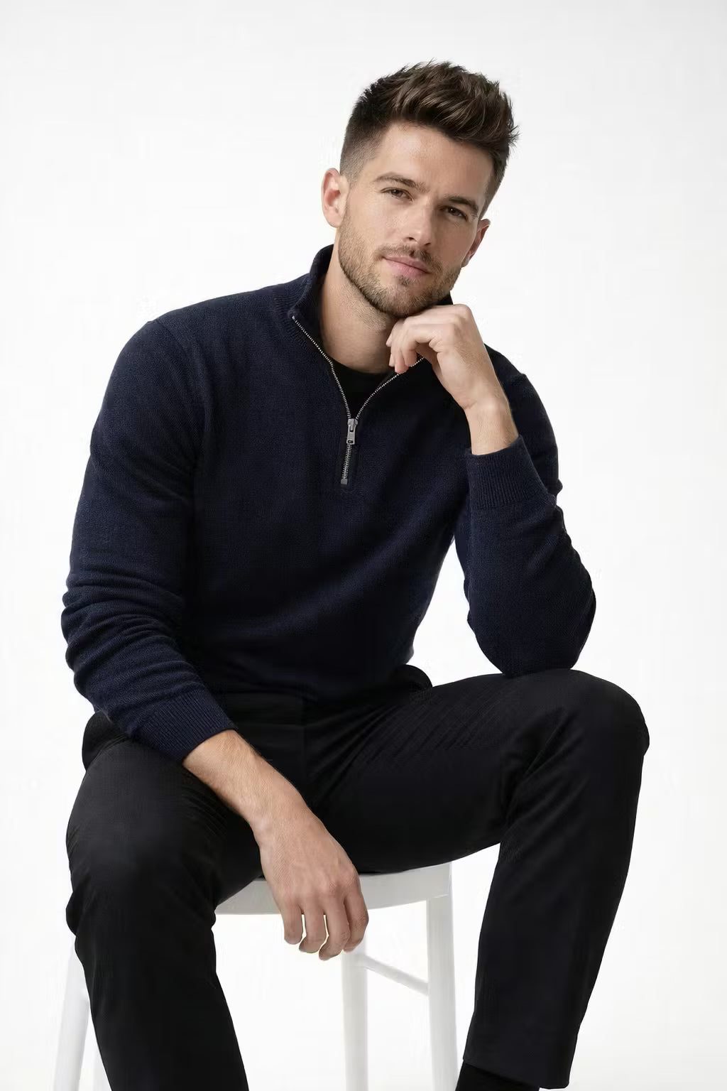 Half-Zip Knit Jumper for Men - View 7