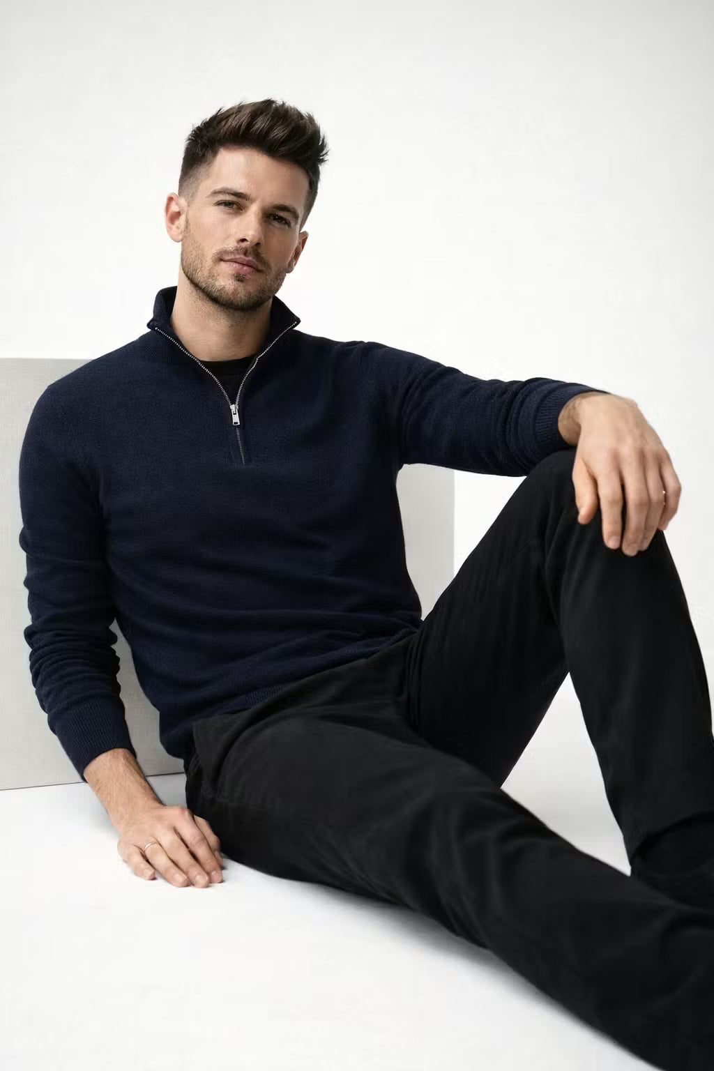 Half-Zip Knit Jumper for Men - View 9