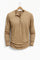 Henley Long Sleeve T-Shirt for Men - Caqui