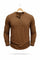 Henley Long Sleeve T-Shirt for Men - Gember Geel