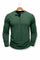 Henley Long Sleeve T-Shirt for Men - Donkergroen