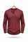 Henley Long Sleeve T-Shirt for Men - Rood