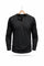 Henley Long Sleeve T-Shirt for Men - Zwart