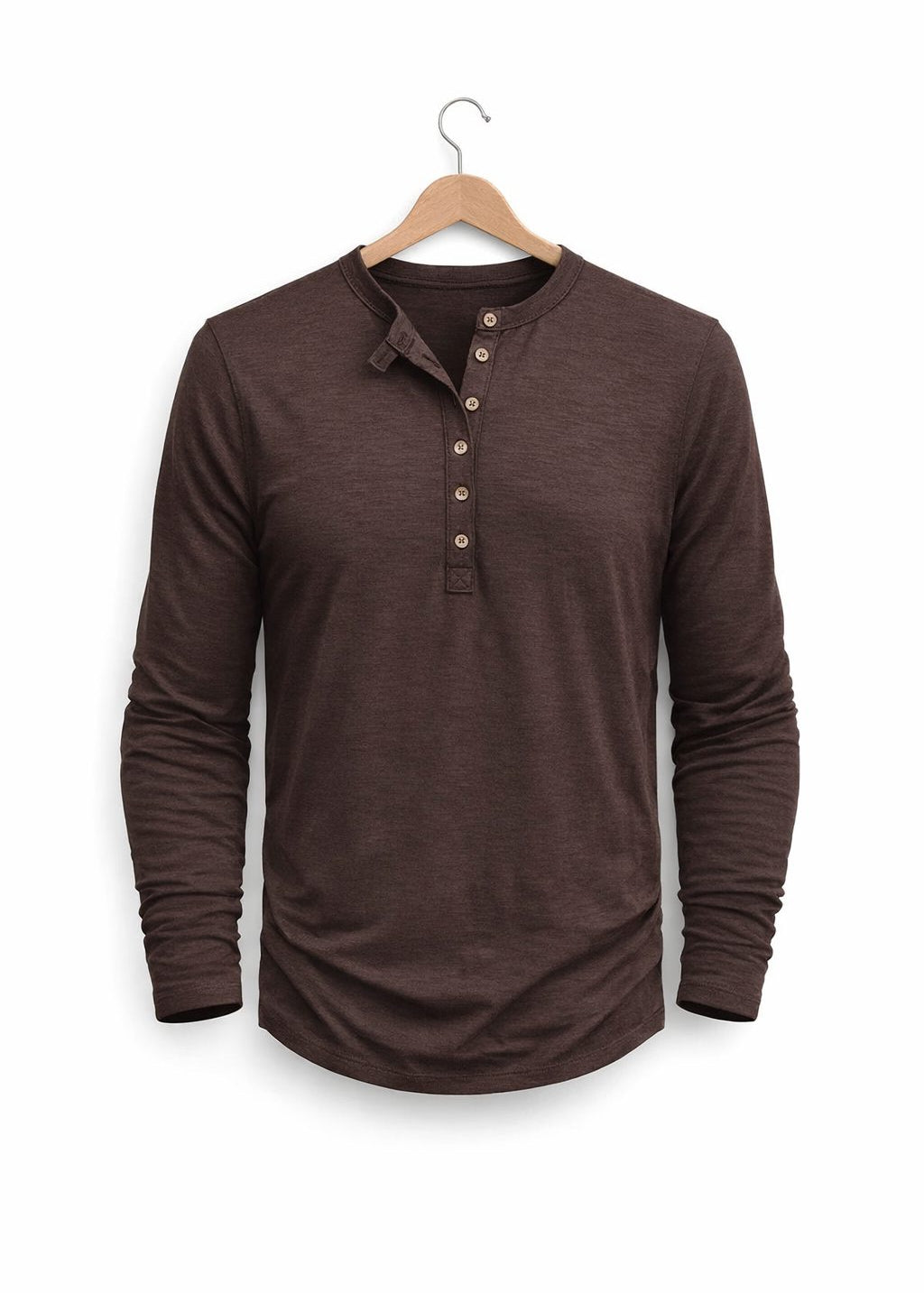 Henley Long Sleeve T-Shirt for Men - Bruin