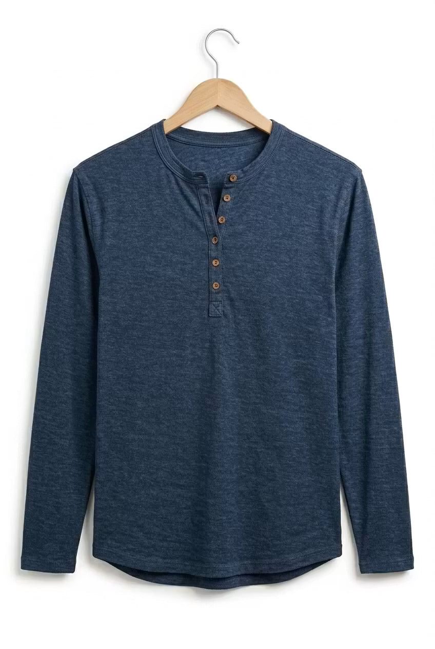 Henley Long Sleeve T-Shirt for Men - View 2