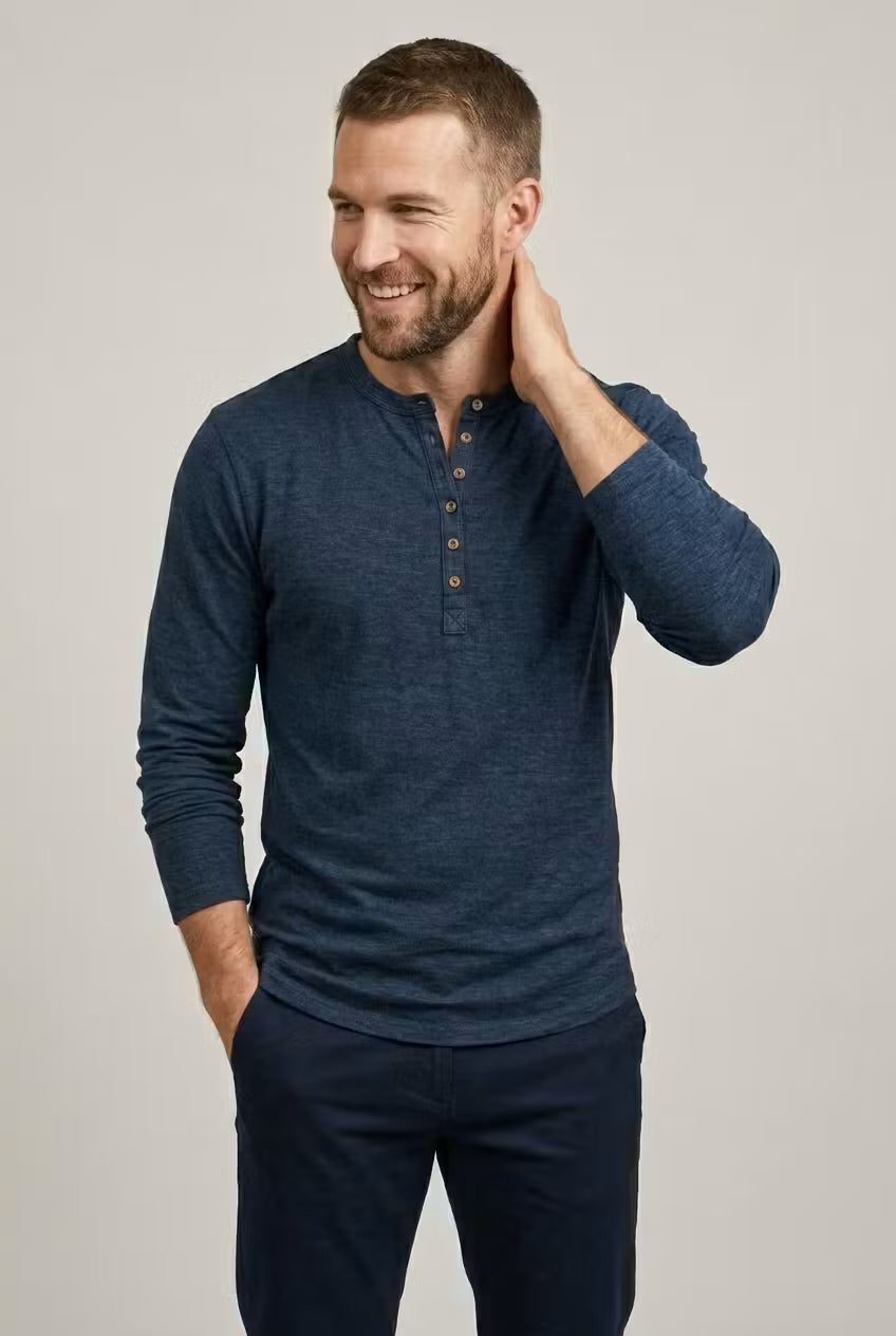 Henley Long Sleeve T-Shirt for Men - View 6