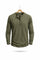 Henley Long Sleeve T-Shirt for Men - Legergroen