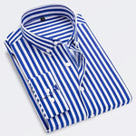 Striped Collared Long Sleeve Shirt for Men