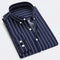 Striped Collared Long Sleeve Shirt for Men