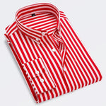 Striped Collared Long Sleeve Shirt for Men