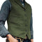 Herringbone Tailored Waistcoat for Men - Green