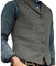 Herringbone Tailored Waistcoat for Men - Dark grey
