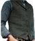 Herringbone Tailored Waistcoat for Men - Khaki green