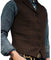 Herringbone Tailored Waistcoat for Men - Brown