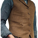 Herringbone Tailored Waistcoat for Men - View 2