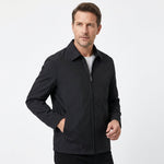 Collared Zip-Up Harrington Jacket for Men