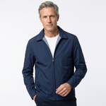 Collared Zip-Up Harrington Jacket for Men