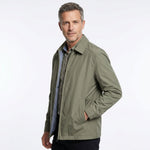 Collared Zip-Up Harrington Jacket for Men