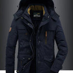 Hooded Parka Jacket for Men - Blue