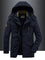 Hooded Parka Jacket for Men - Blue