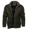 Hooded Parka Jacket with Fleece Lining for Men - Green