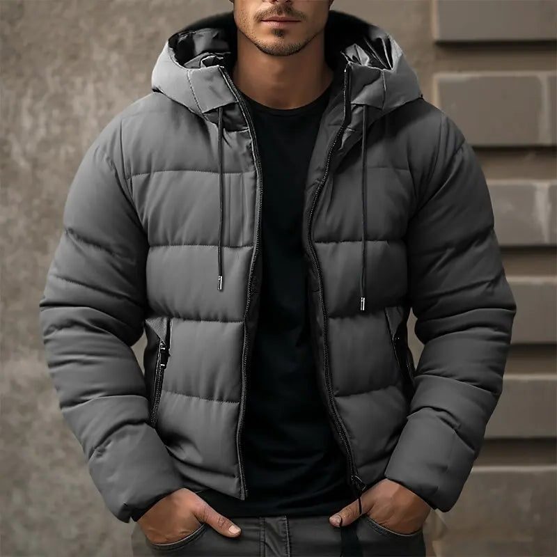 Hooded Puffer Jacket for Men