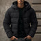 Hooded Puffer Jacket for Men - Black