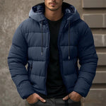 Hooded Puffer Jacket for Men - Navy