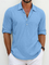 Collared Linen Polo Shirt for Men