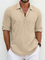 Collared Linen Polo Shirt for Men