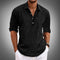 Linen Half-Button Polo Shirt for Men