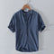 Short Sleeve Stand Collar Shirt for Men