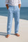 Linen Straight Leg Trousers for Men