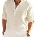 Linen Henley Shirt for Men