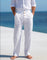 Linen Straight Leg Trousers for Men
