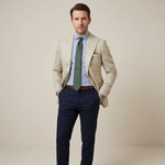 Textured Single-Breasted Blazer for Men