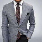 Textured Single-Breasted Blazer for Men