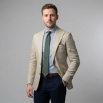 Textured Single-Breasted Blazer for Men