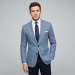 Textured Single-Breasted Blazer for Men