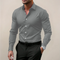 Long Sleeve Notched Collar Shirt for Men