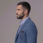 Linen Single-Breasted Blazer for Men