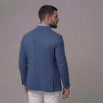 Linen Single-Breasted Blazer for Men