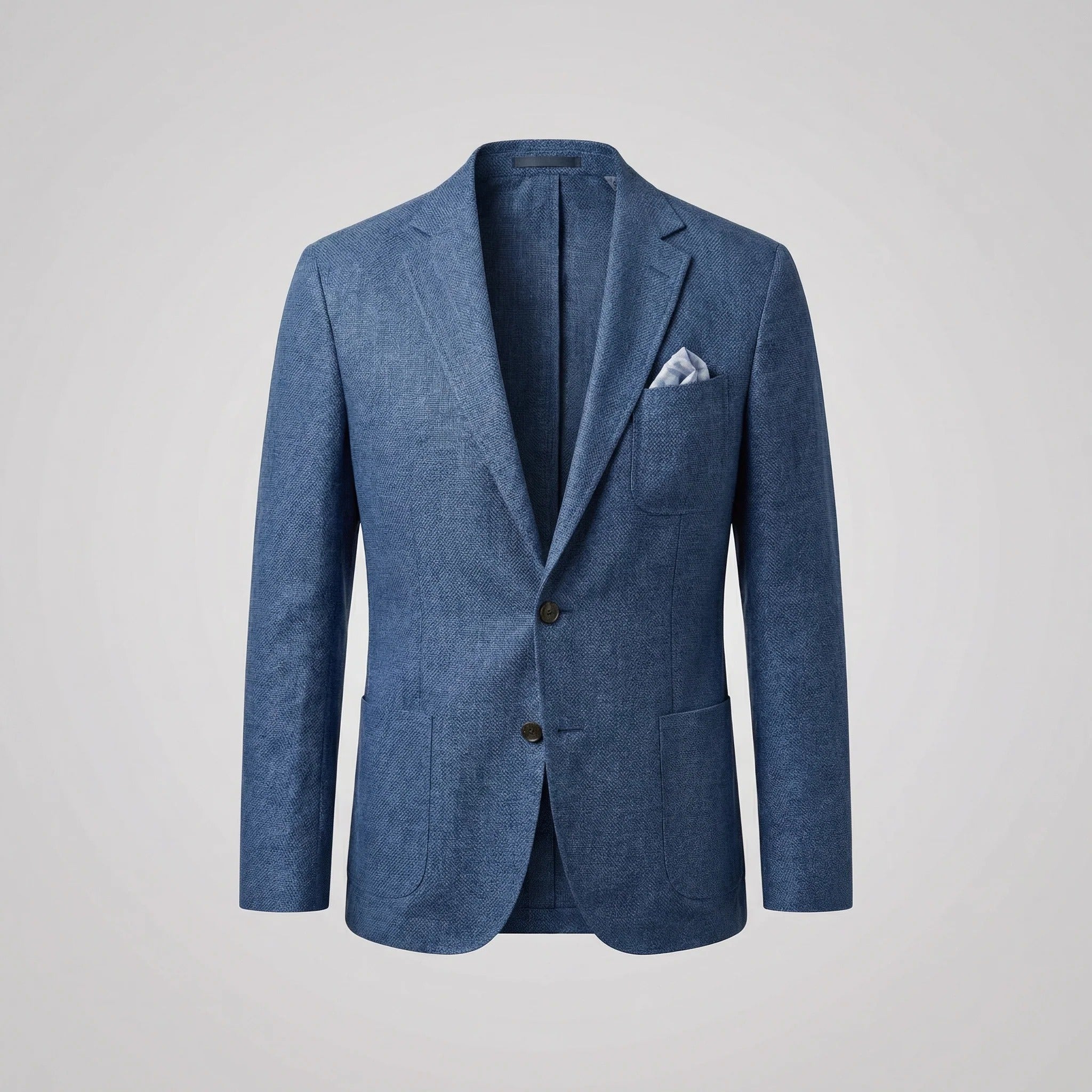 Linen Single-Breasted Blazer for Men