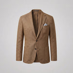 Linen Single-Breasted Blazer for Men