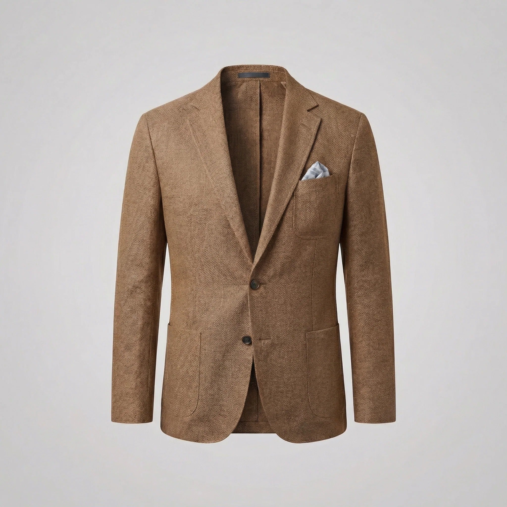 Linen Single-Breasted Blazer for Men