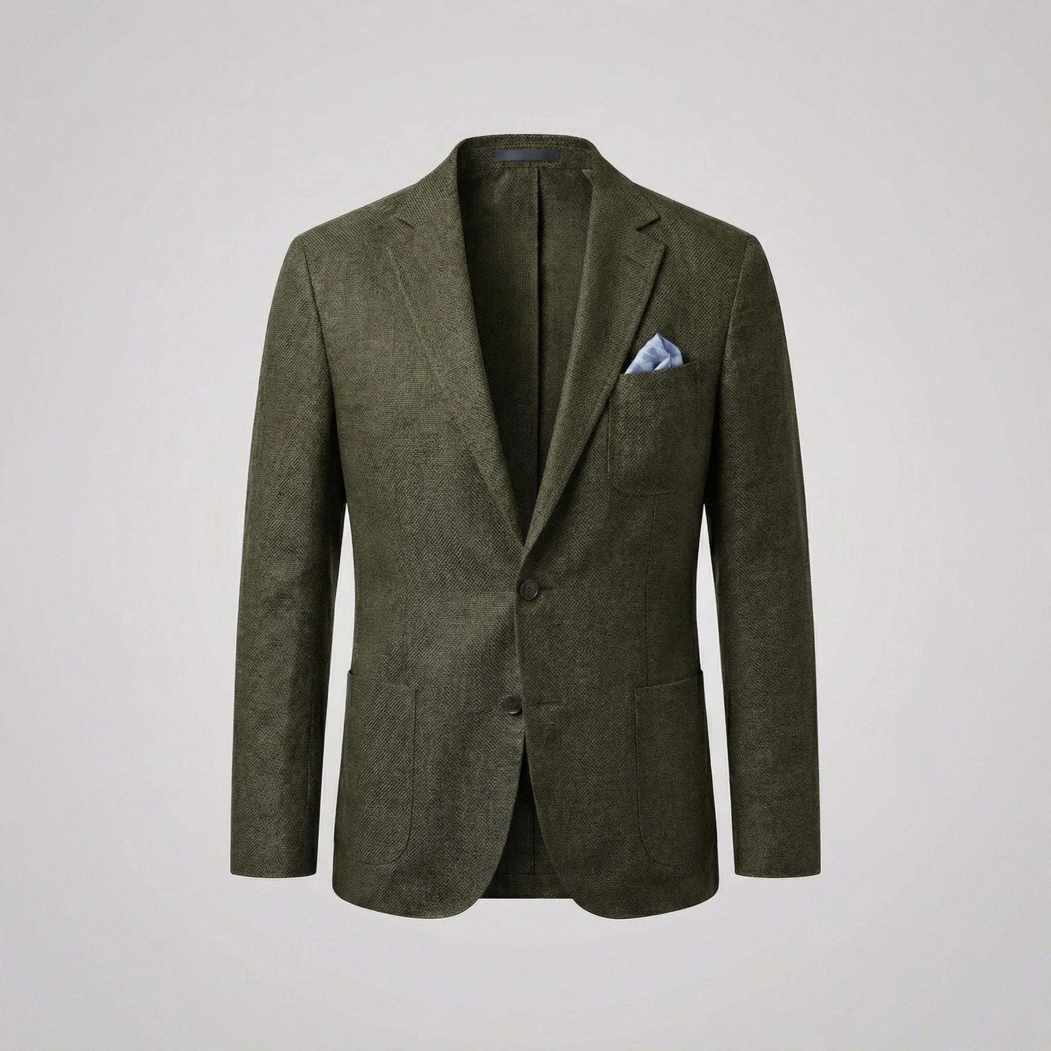 Linen Single-Breasted Blazer for Men