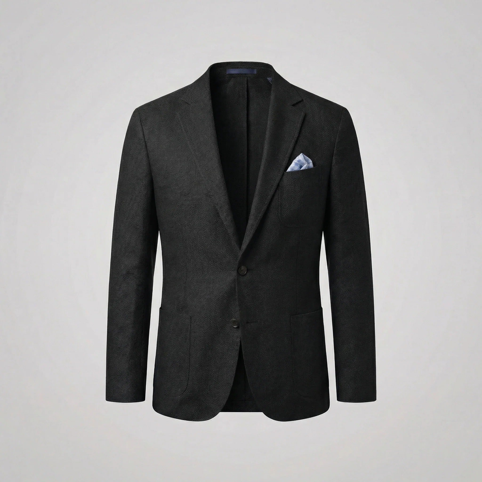 Linen Single-Breasted Blazer for Men
