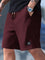 Ribbed Knit Relaxed Fit Shorts for Men
