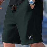 Ribbed Knit Relaxed Fit Shorts for Men